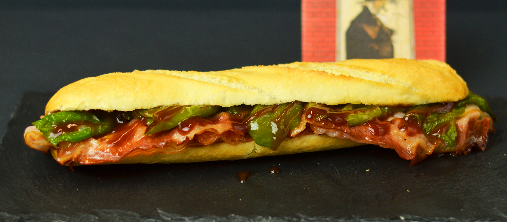 Bocadillo Bacon Pimiento Verde